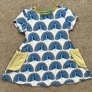 Mini Boden Peacock Dress Sz 5-6